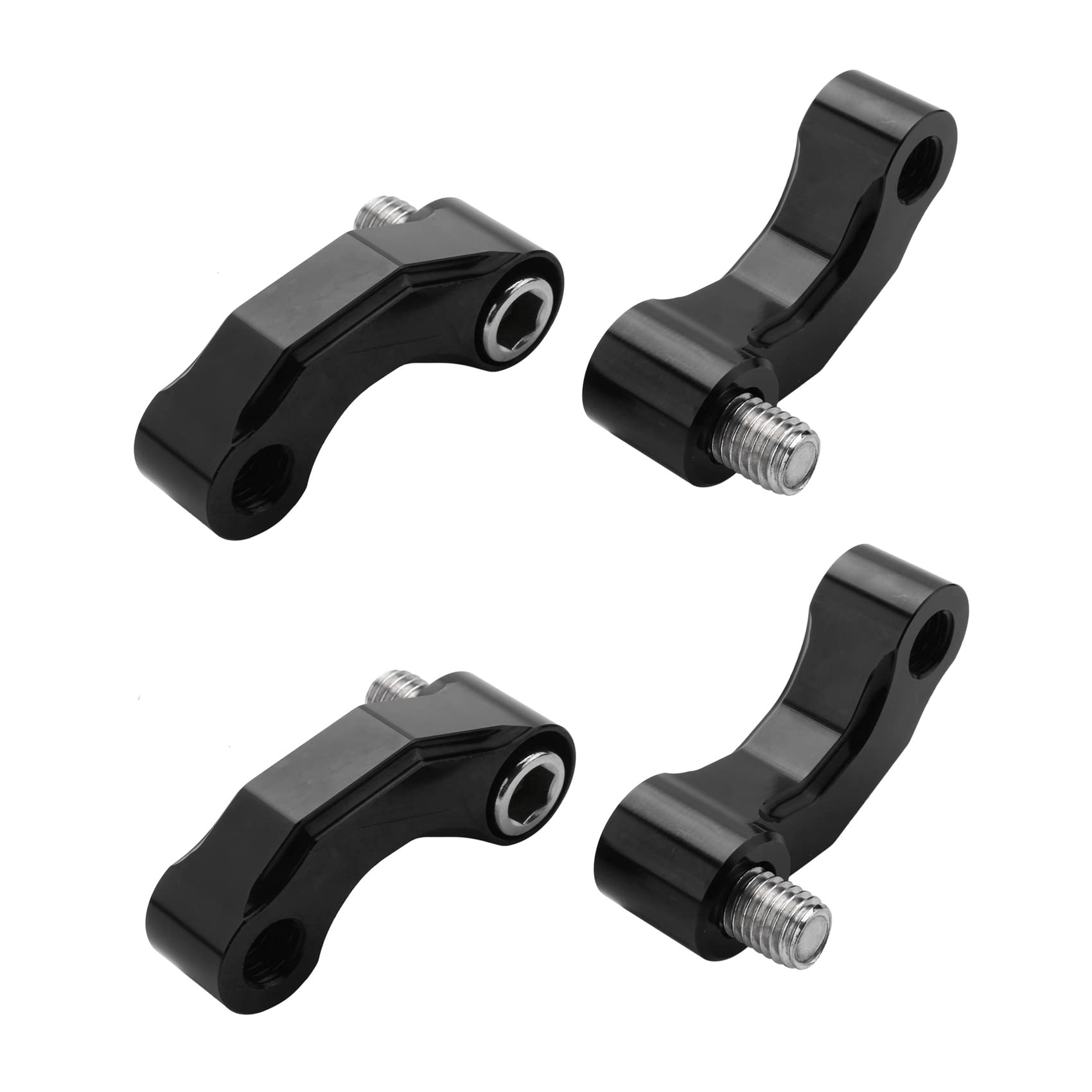 Jnchdghwa Black 4X Motorcycle Mirror Riser Extension Bracket Adapter For R1200gs Lc/Adv 13-18 R Ninet Cnc Aluminum Alloy