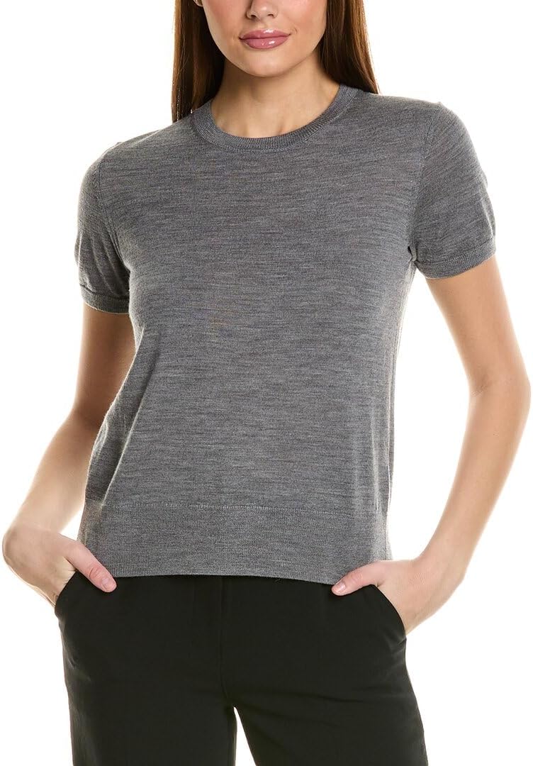 Cotton Bermuda Toile Short-Sleeve Shell Sweater