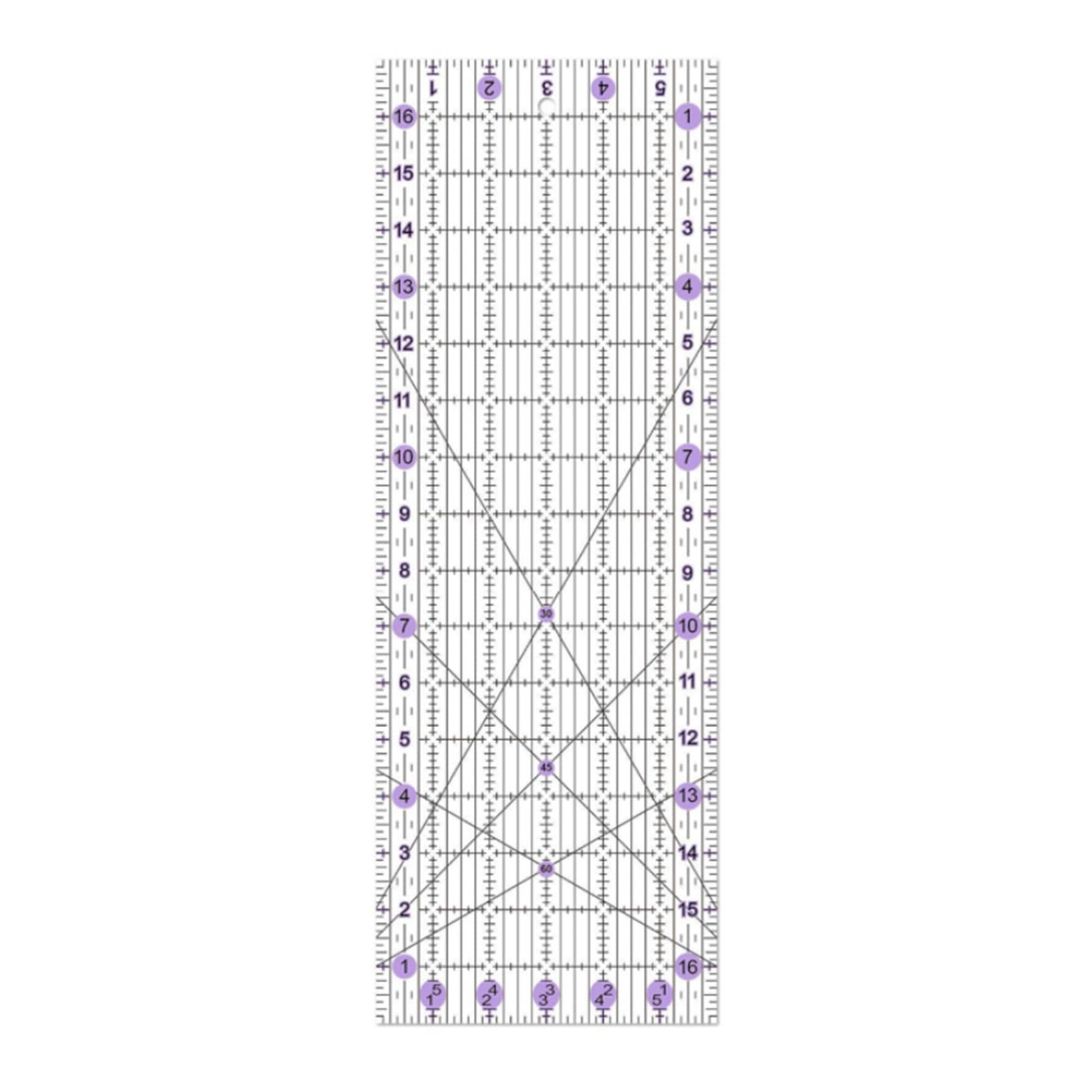 Mubsar Acrylic Sewing Ruler Transparent Quilting Template Cutting Ruler for Quilting Squares Patchwork Beginners Sewing