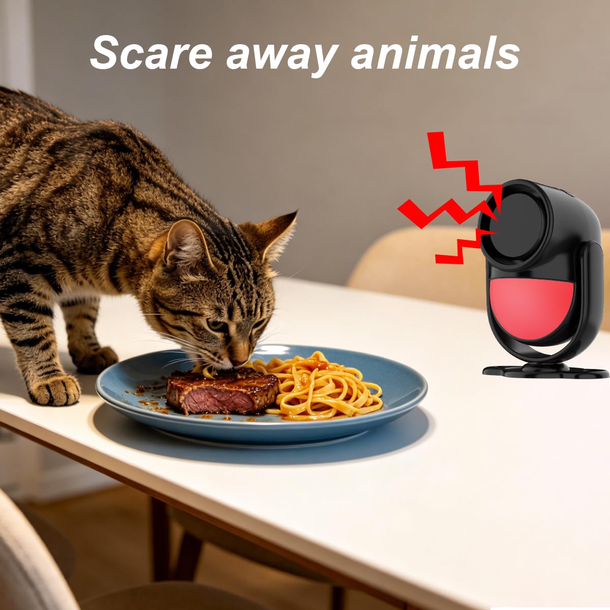 GLOOK Antifurto Allarme Casa Senza Fili con Telecomando, 125dB Sensore Movimento Allarme, Sirena Allarme Perimetrale, Garage, Auto, Porta, Ingresso, Esterno, Finestre, Camper (Set da 2 pezzi)