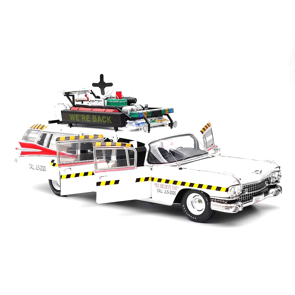 HW - Scala 1:18 per modelli ECTO 1A Elite X5470 in miniatura pressofuso, collezione di auto, idea regalo, colore: bianco