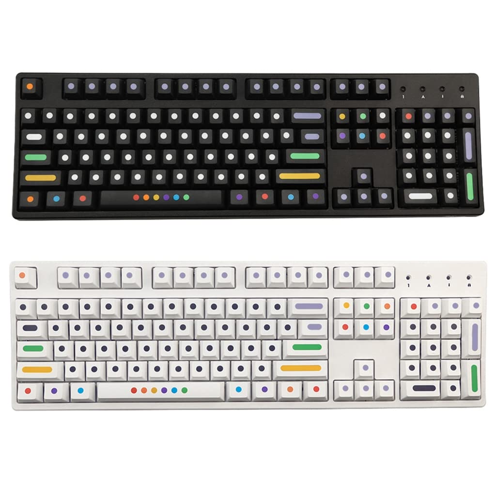 Dye-Sublimation PBT Keycaps Cover 128 klawiszy Cherry-Profile do klawiatur 64/68/96