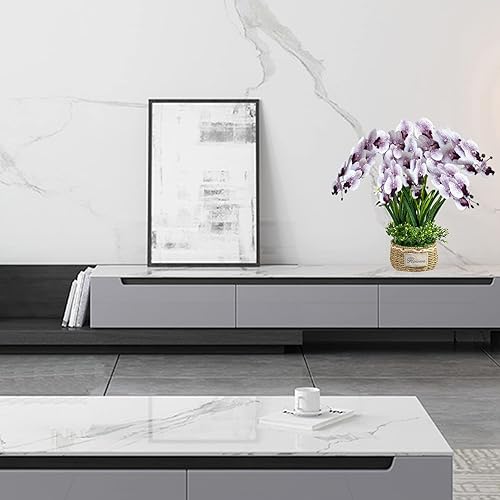 Miniatura 41 de FagusHome Phalaenopsis - Flores artificiales de 32 pulgadas, 6 piezas de orquídeas artificiales con tallo para decoración del hogar (rosa)