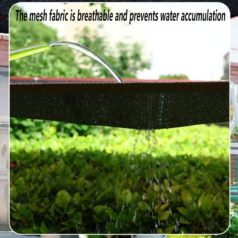 GRRICEPL Rete Ombreggiante al 50% Nera, Telo A Rete per Piante da Giardino E Serre, Rete Parasole per Piante da Patio, Serre, Cucce per Cani, Portici E Pergolati(3x19 m/9.8x62.3ft)