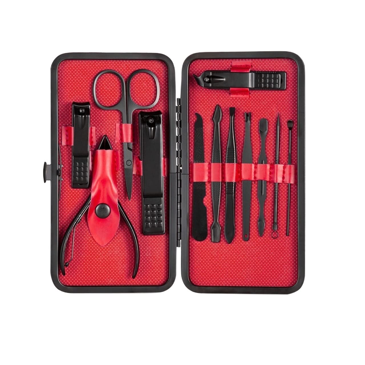 Nécessaire manucure de voyage portable 12 pièces avec coupe-ongles pour un soin nomade