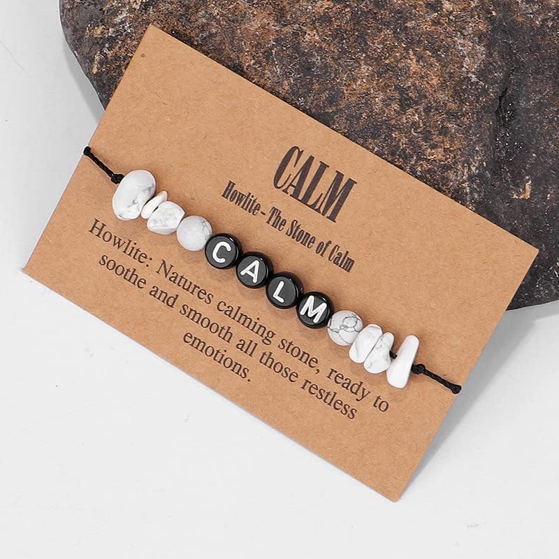 COLORFUL BLING Handmade Healing Chakra Beaded Bracelet with Spiritual Meaningful Card Crystal Natural Stone Strand Bracelet for Women Reiki Yoga Meditation Jewelry Protection Gifts - Image 3