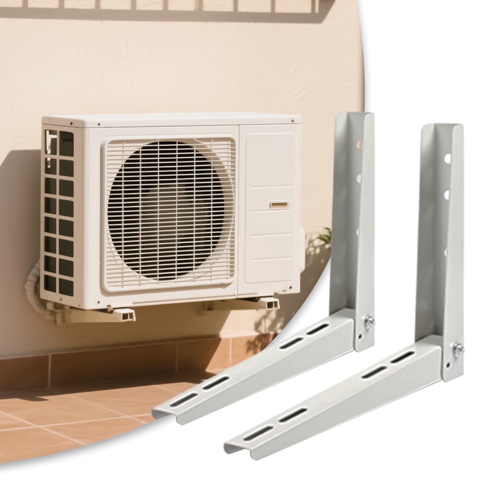 Soporte de montaje mini split, soporte para pantalla de condensador, 35 x 45 cm, mini-split de pared, para aire acondicionado de compresor de aire libre, instalación en techo, exterior y