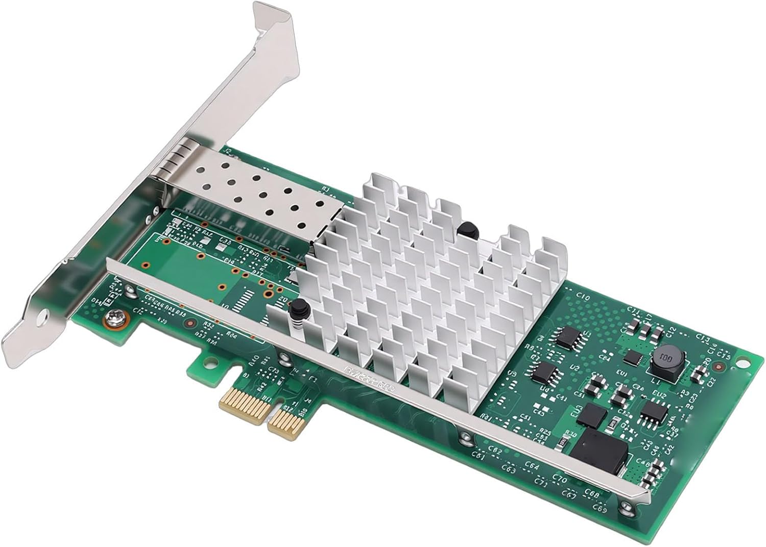 ASHATA 10GB PCI E X1 Network Card, Ethernet Adapter Card, for 82599EN Chip PCB Ethernet Fiber Network Module, SFP + x1 Interface