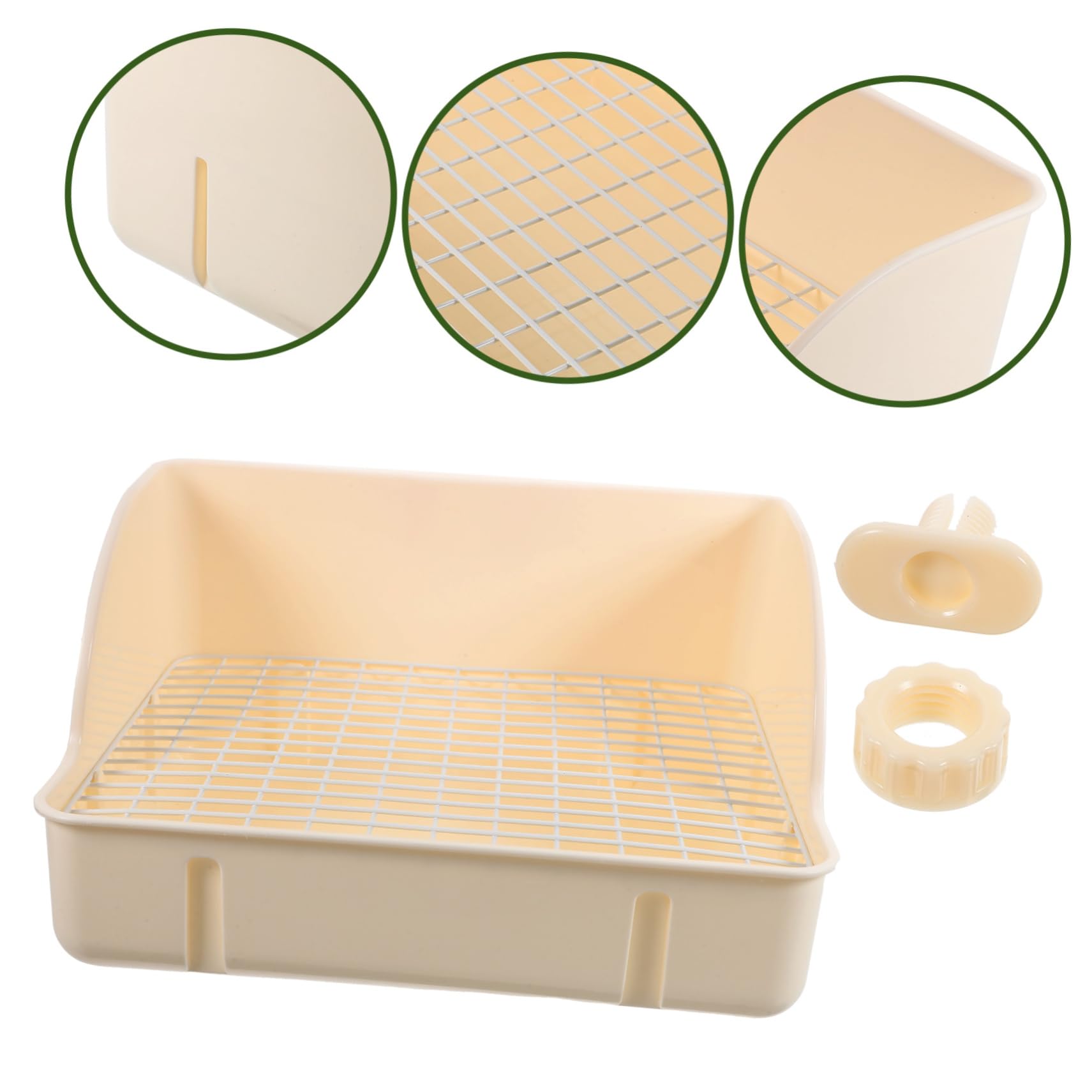 DOITOOL Vassoio per Lettiera per Conigli Addestramento Bunny Design Angolare Facile Base Antispruzzo