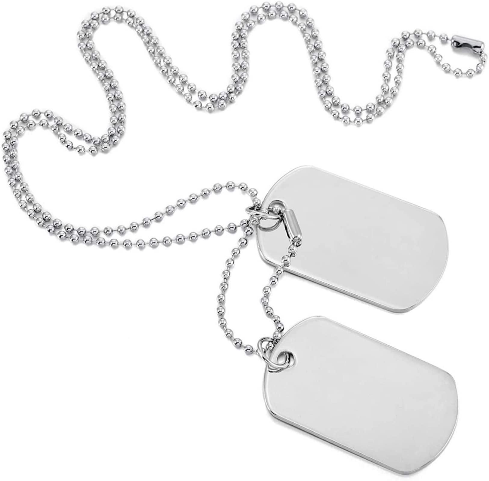 See full amazon price history chart for instaZONE Silver Pendant Army Dual Dog Tag Chain Pendant Plain Stainless Steel Pendant with 24 Inches Chain Necklace for Men and Boys. instaZONE Silver Pendant Army Dual Dog Tag Chain Pendant Plain Stainless Steel Pendant with 24 Inches Chain Necklace for Men and Boys. (B0BC1GYKGK) Amazon Price History, Amazon Price Tracker
