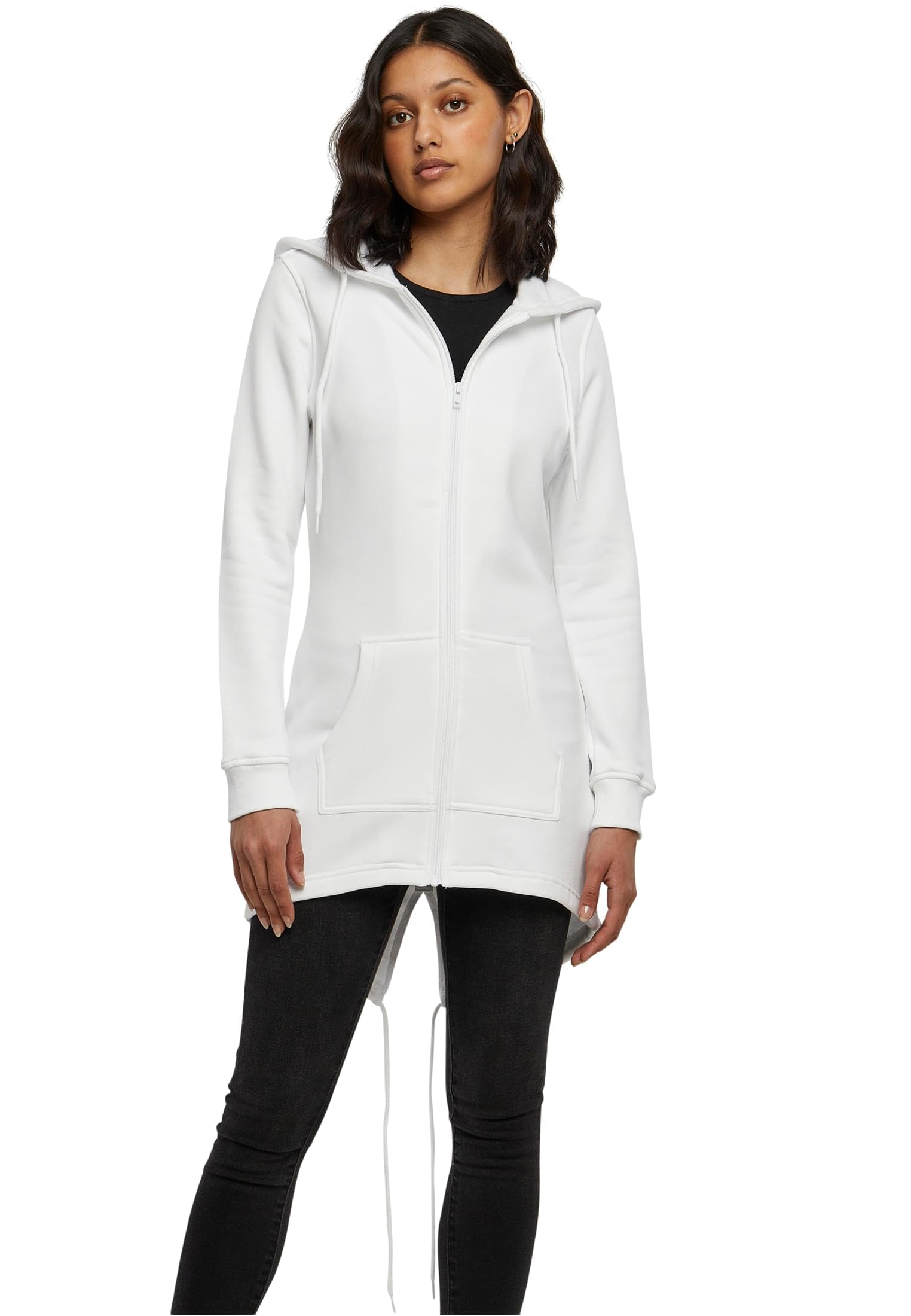 Build your Brand Ladies Sweat Parka Parka Available in Many Sizes XS to 5XL, White, XXL