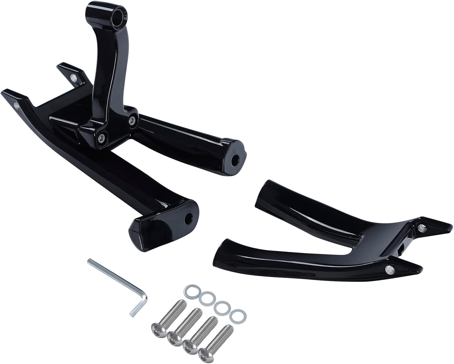 SLMOTO Rider Driver Floorboard Footboard Bracket Pegs Kits Fit For Harley Softail Slim FLSL Heritage Classic FLHC Deluxe FLDE 2018-2024 Black