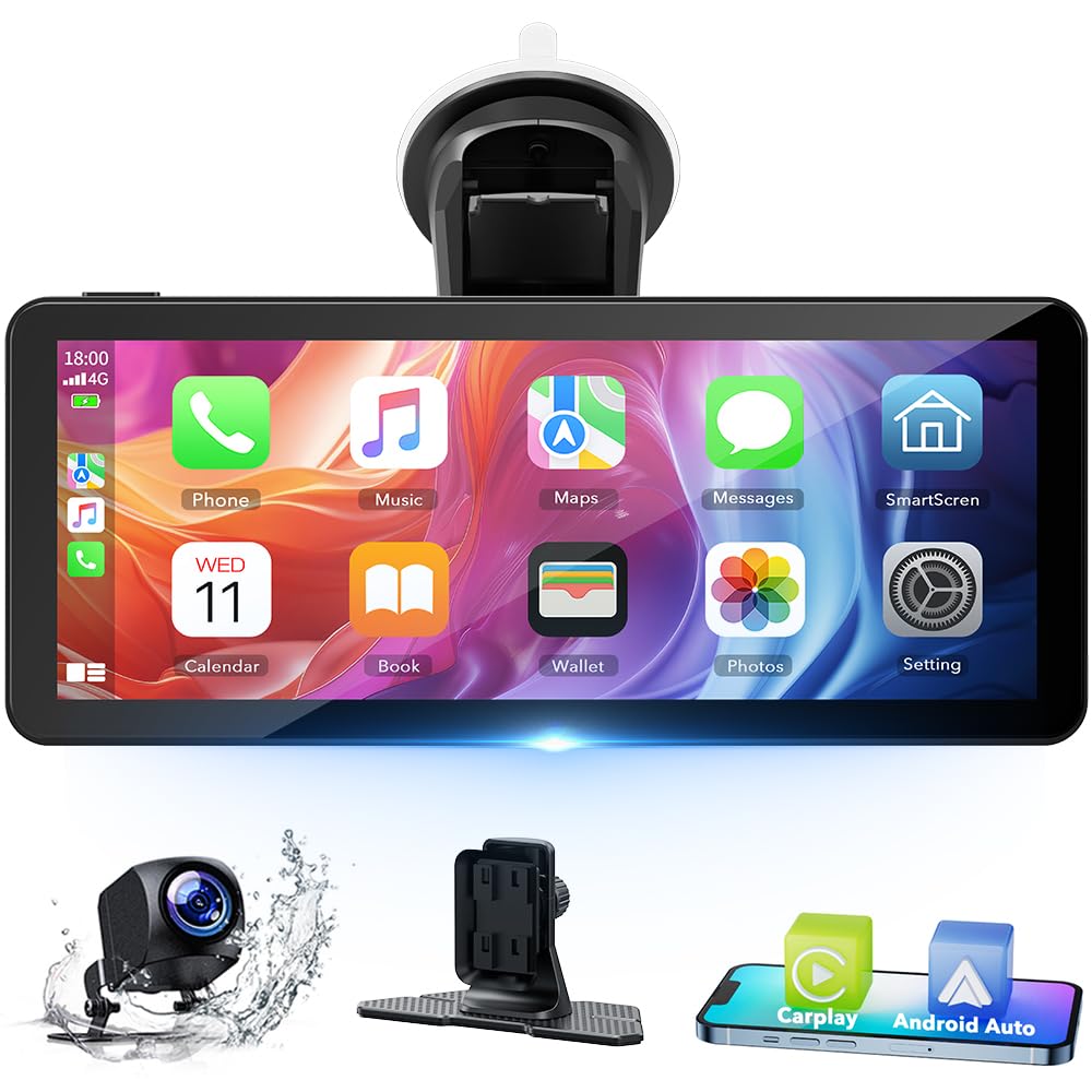Autoradio Wireless Android Auto di Apple touchscreens IPS 6,86'' fotocamera di backup 1080p ricevitore digitale con Siri Google Play/GPS Navigation/Bluetooth/MirrorLink Video