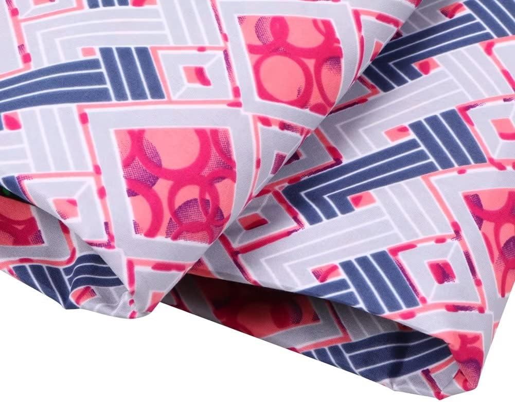 African Fabric 6 Yards Polyester Kente Print Wax Cloth Ankara Crafts Fabric