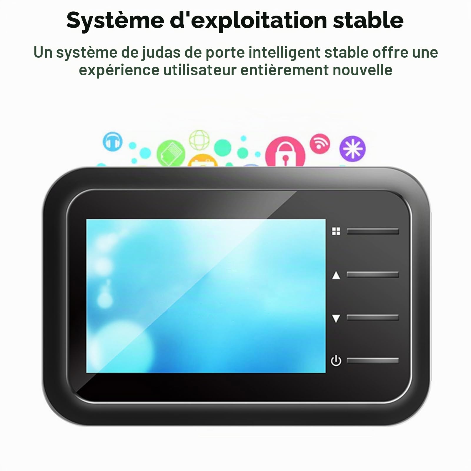 Sonnette de porte vidéo 2,4 pouces, écran LCD, caméra intelligente œil de chat avec sonnette de porte pour votre porte d'entrée