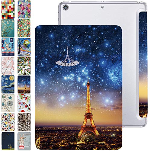 Image of DuraSafe Cases for iPad PRO 12.9 3 [ 3rd Generation 2018 ] A1876 A2014 A1895 MTHN2HN /A MTHU2HN /A MTEL2HN /A MTEM2HN /A Trifold Printed PC Lightweight Protective Clear Back Cover - Paris Night