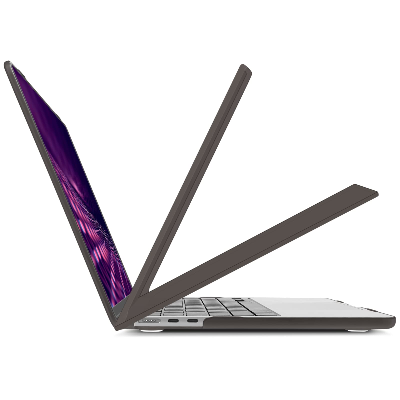 TECOOL Cover compatibile con MacBook Air M4 M3 M2 13,6 Pollici 2022 2024 2025 (A3240 A3113 A2681), Custodia Rigida Protettiva Sottile in Plastica e Copritastiera UE, Grigio