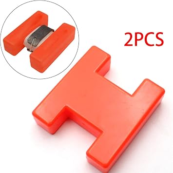 Newmind 2Pcs Red H Block Marker Buoy Accessories, 2 inch Long Tackle for Carp Fishing Catfish