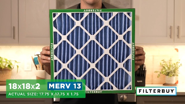 Image of Filterbuy 18x18x2 Air Filter MERV 13 Smoke & Allergy Defense (4-Pack)