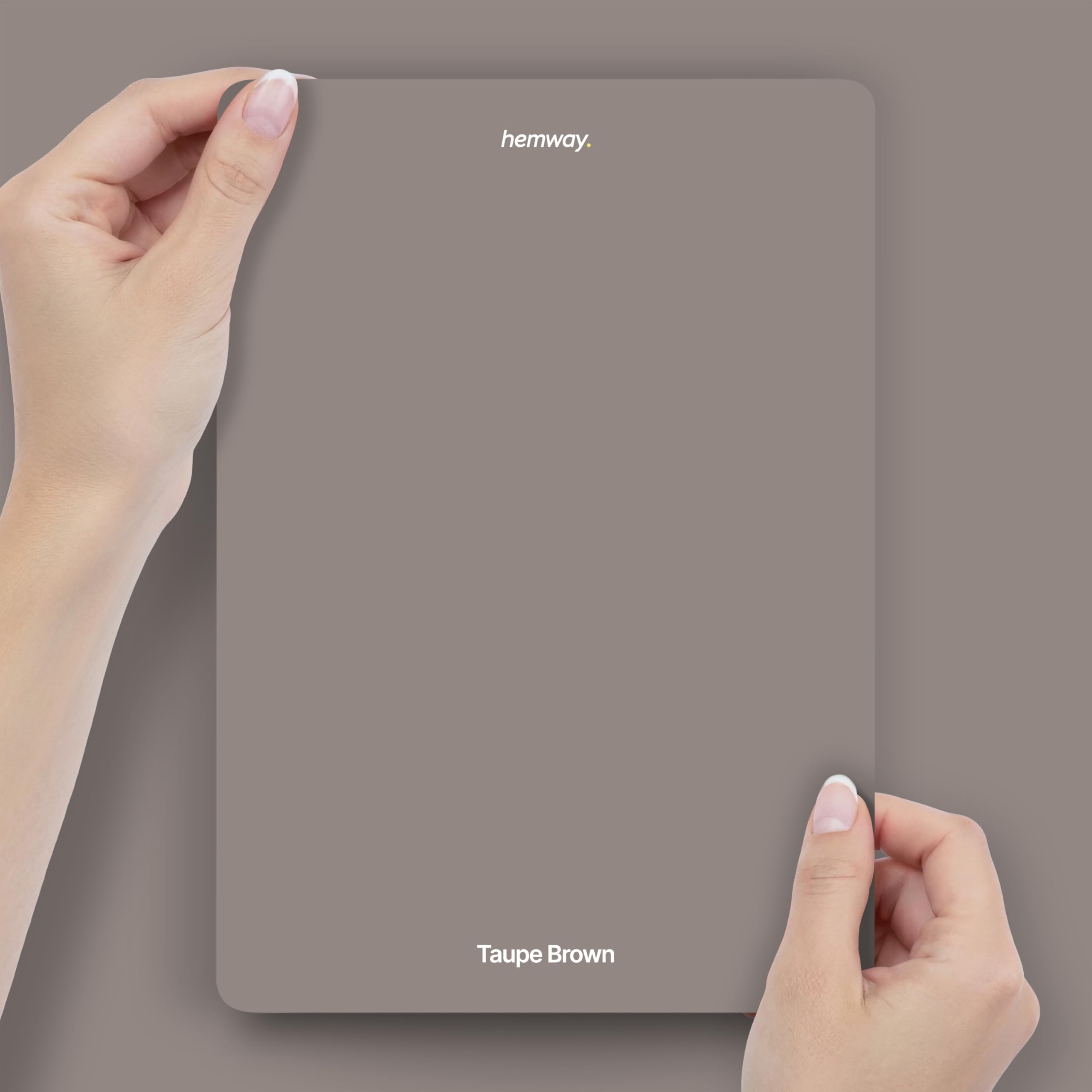 Hemway Taupe Brown Peel & Stick Sample Chalk Paint | A5 Accurate Colour Swatch, Mess-Free Alternative to Paint Tester Pots, Easy To Use, Eco-friendly, for Interior Furniture & Walls