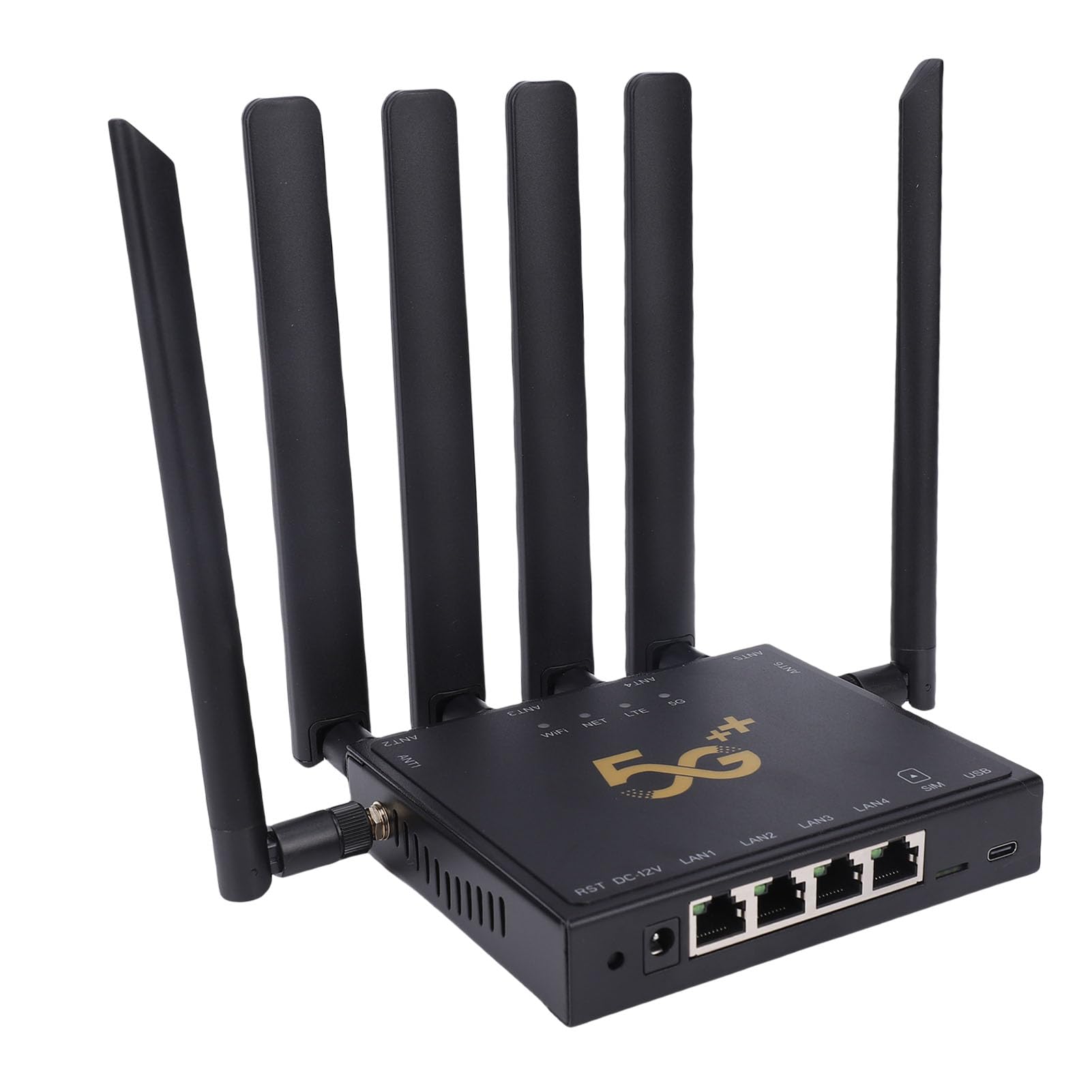 Router WiFi 6 5G con Slot per Scheda SIM, 6 Antenne Ad Alto Guadagno Router Internet Wireless Gigabit Dual Band per Casa, Supporto 4G LTE e Rete Mesh
