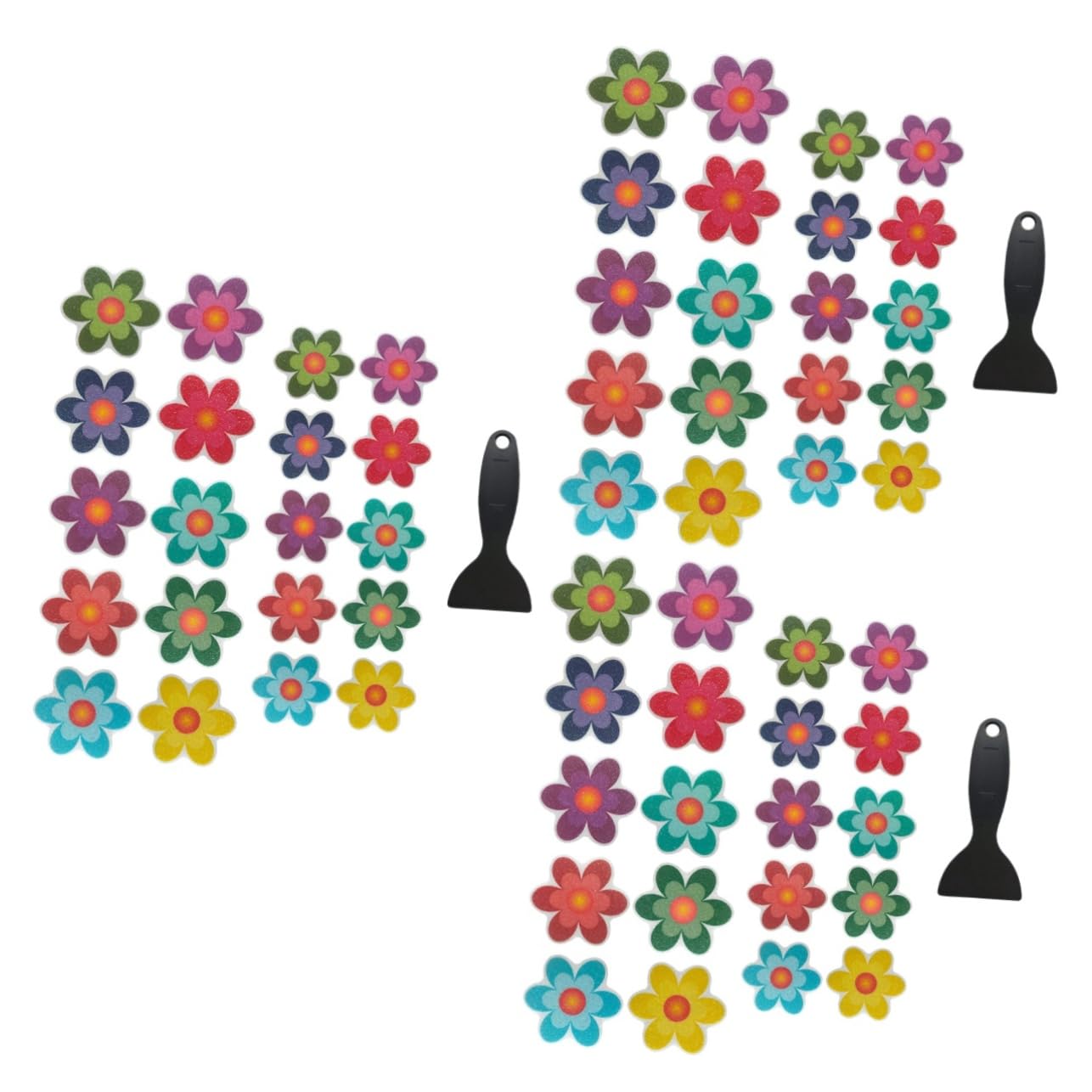 Ciieeo 3 Juegos Adhesivos Antideslizantes para Flores. Apliques Antideslizantes para baño Girasol Pegatinas Antideslizantes bañera niño Pegatinas Pared Pegatinas de bañera para el hogar