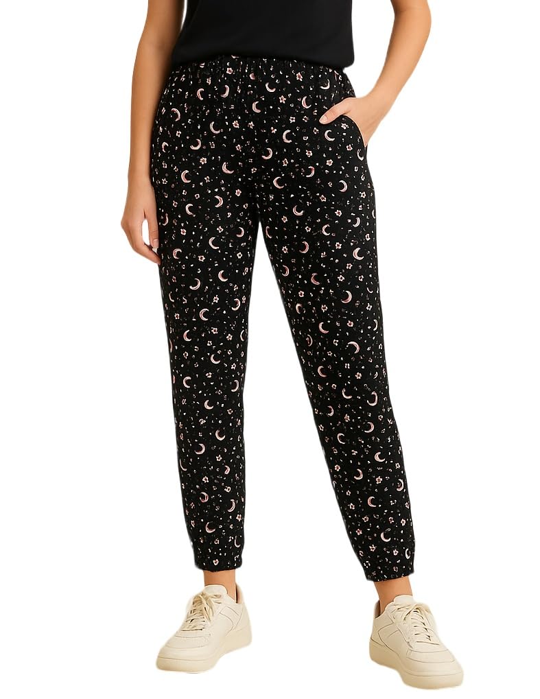Women's Cotton Regular Relaxed Fit Multicolor Printed Pyjama Lower Nightwear Loungewear with Pockets-image-39