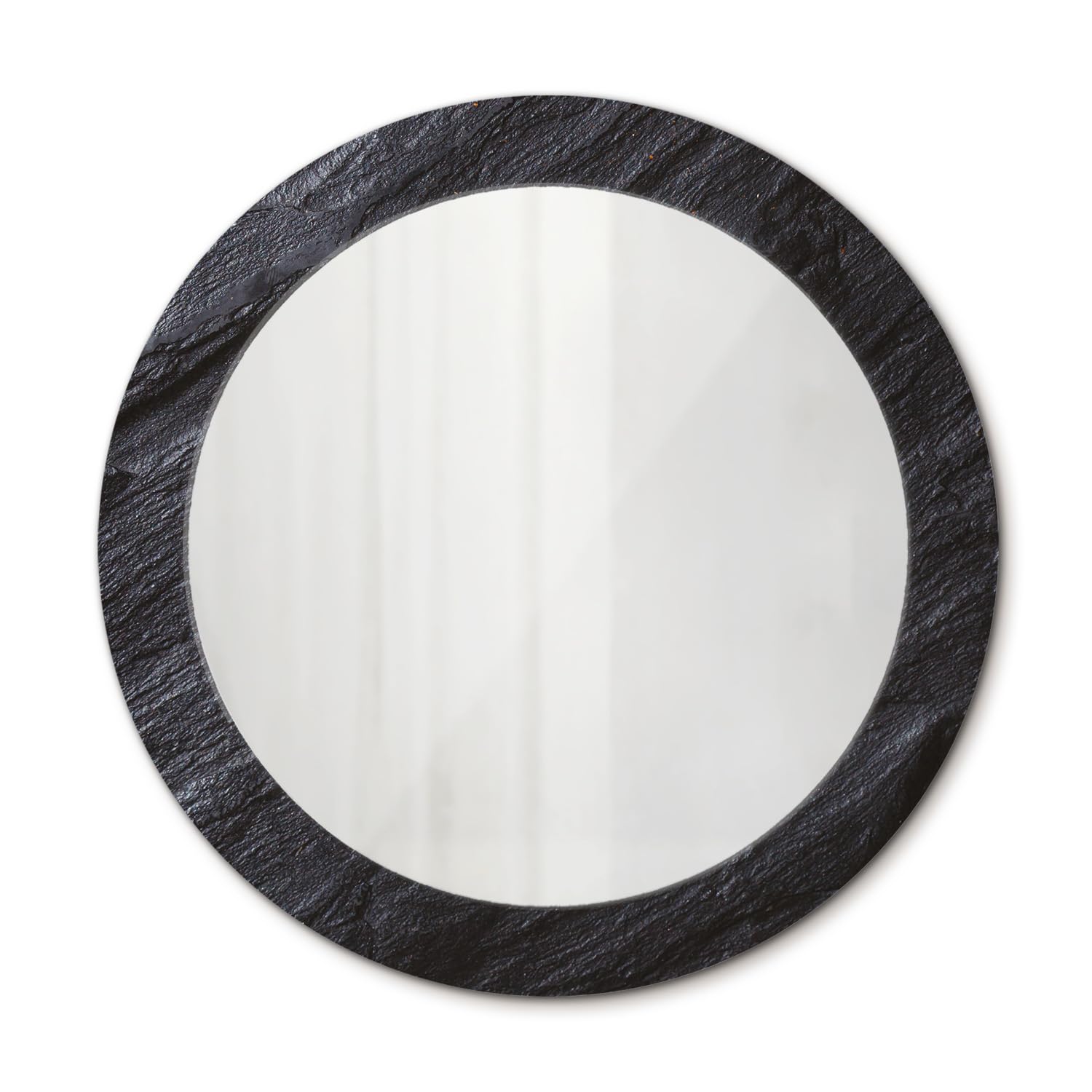 Miroir moderne minimaliste 70 cm rond impression haut de gamme noir
