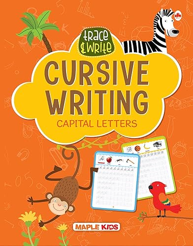 Cursive Writing Book - Capital Letters (Practice) - Learn and Practice - Handwriting Practice Books - Writing Book for Toddlers, Nursery, Pre-School Children - Early Learning Book for Children - 2 to 7 Years Old Kids