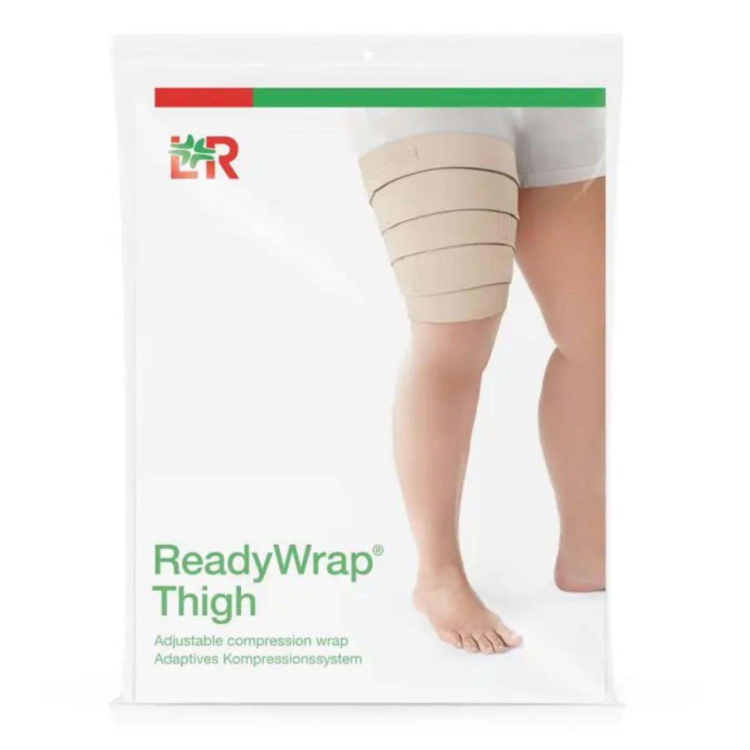 ReadyWrap Biege - Vendaje de compresión para muslo, tamaño mediano, 25 cm