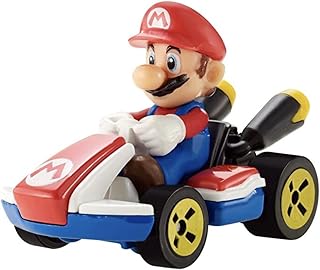 Hot Wheels Mario Kart Collection of 1:64 Scale Die-Cast Replica Vehicles, Toy Collectibles, GBG26