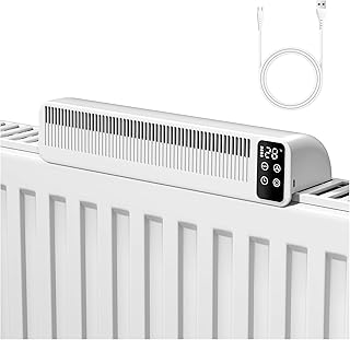 Heizkörper Ventilator Heizungslüfter, Lüfter für Heizkörper Verbesserung der Wärmeverteilung, Energieeinsparung 2 Modi Heizungsventilator (1 Stück, Weiß)