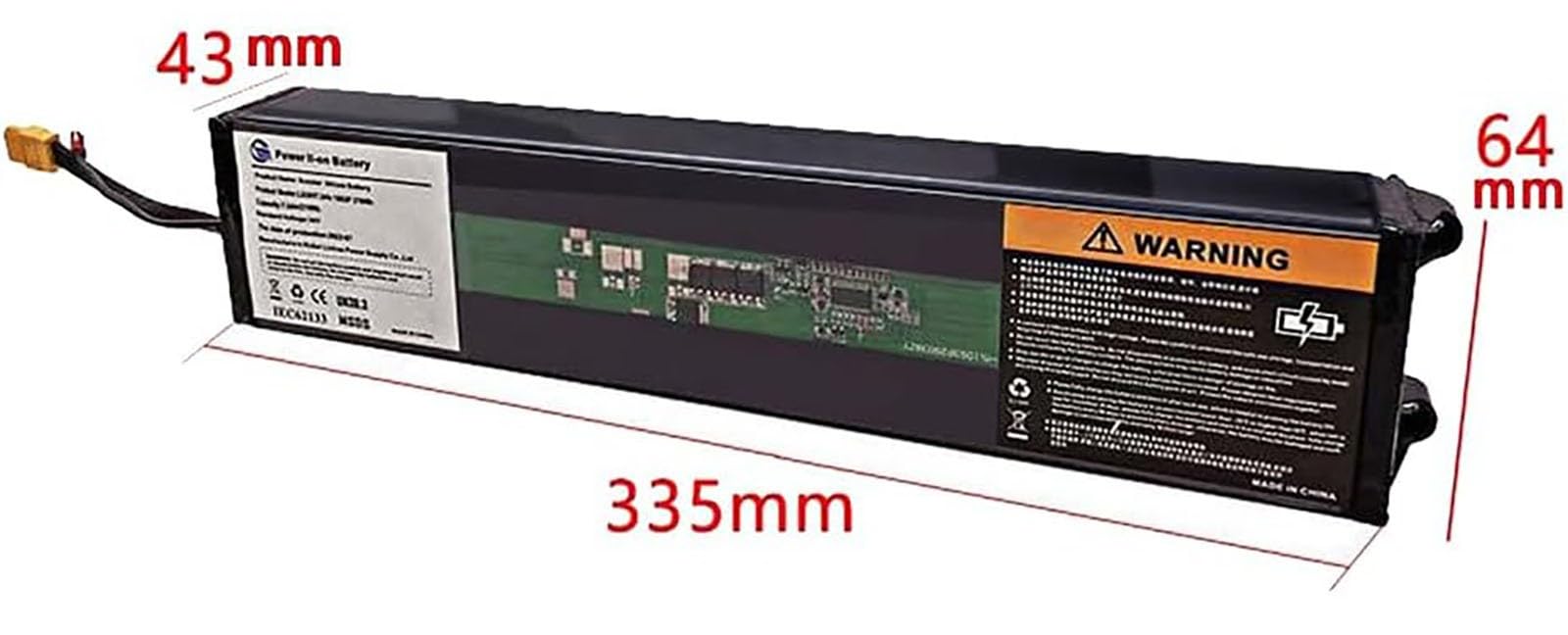 Batterie Lithium-ion 36V Pour Vélo électrique Ou Scooter - 5,2Ah / 6,6Ah / 7Ah, Compatible Moteur 0-250W