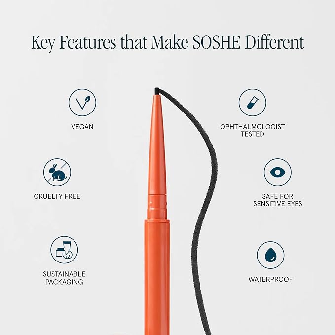 SOSHE Beauty Delineador Gel Precisión Waterproof 1.5mm miniatura 7