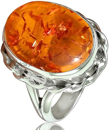 Miniatura 4 de Anillo de piedra preciosa de rubí natural, plata de ley 925, joyería hecha a mano para mujer, anillo de piedra natal