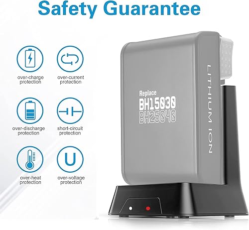 Miniatura 3 de Aokcsha Cargador para Hoover OnePwr batería de iones de litio, compatible con Hoover BH15030 BH25030 BH25040 BH15260PC, salida 23V - 1500mA