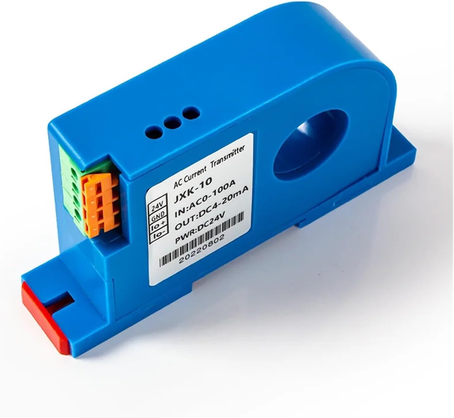 Pressure transducer Current Sensor Transmitter Input 5A 10A 20A 50A 100A DC24V Power Output 0-10V 4-20mA Current Transducer Converter 22mm Hole Size(AC 220V,1-5V-DC24V)