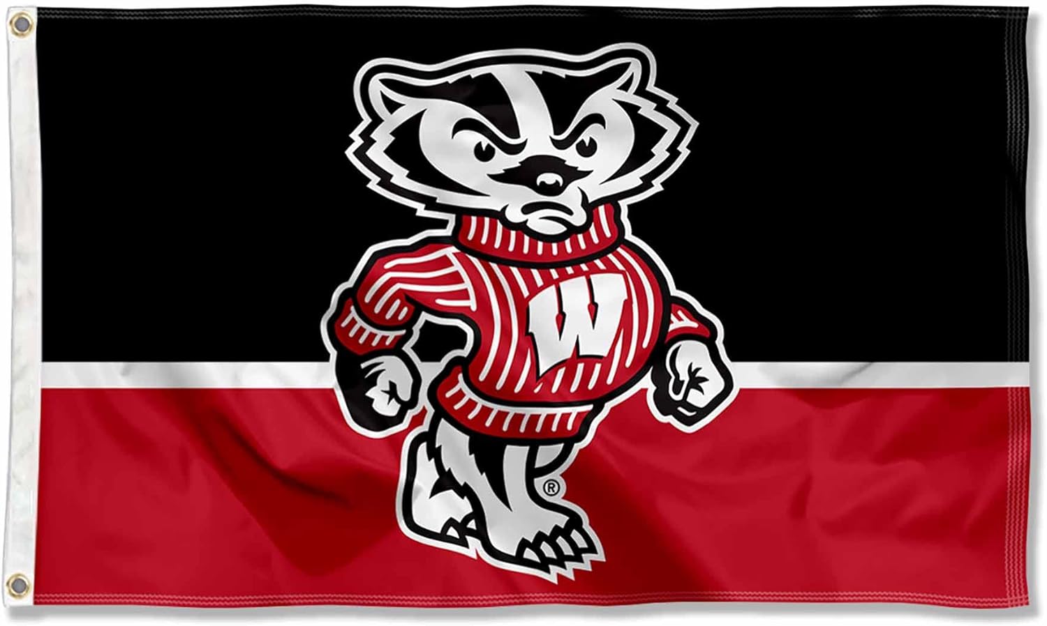 UW Badgers Color Panels Large Outdoor Banner Flag
