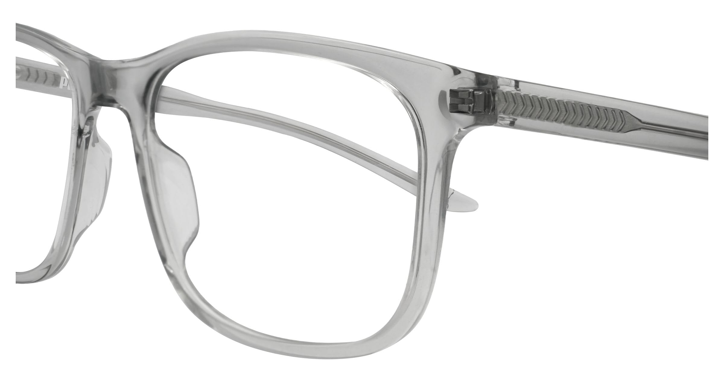 Puma Brille mit Sehstärke für Herren optional mit Sonnenbrillentönung oder Blaulichtfilter, Rechteckig, gefertigt im Spritzgussverfahren, Modell: PU0184O (inklusive Brillenetui)