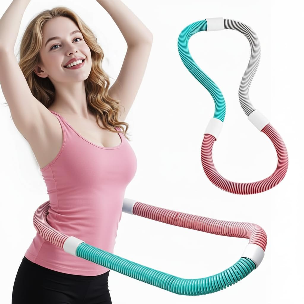 Proberos® Weighted Soft Hula Hoop for Adults, Weight Loss Equipment, Durable PVC & Steel Fitness Infinity Hoop for Women, Home Gym Core Training-image-25