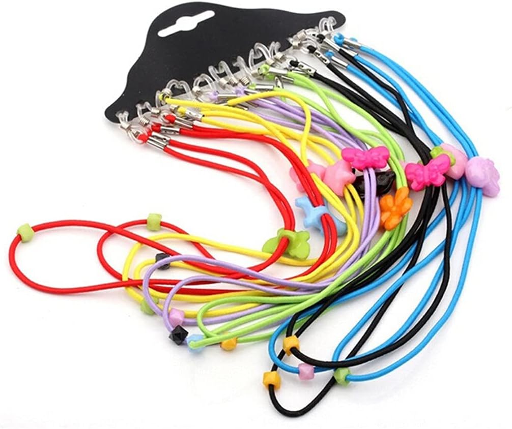 4Pcs Children Cartoon Nylon Cord Eyeglass Holder Sunglass Eyewear Glasses Neck String Strap Random Color