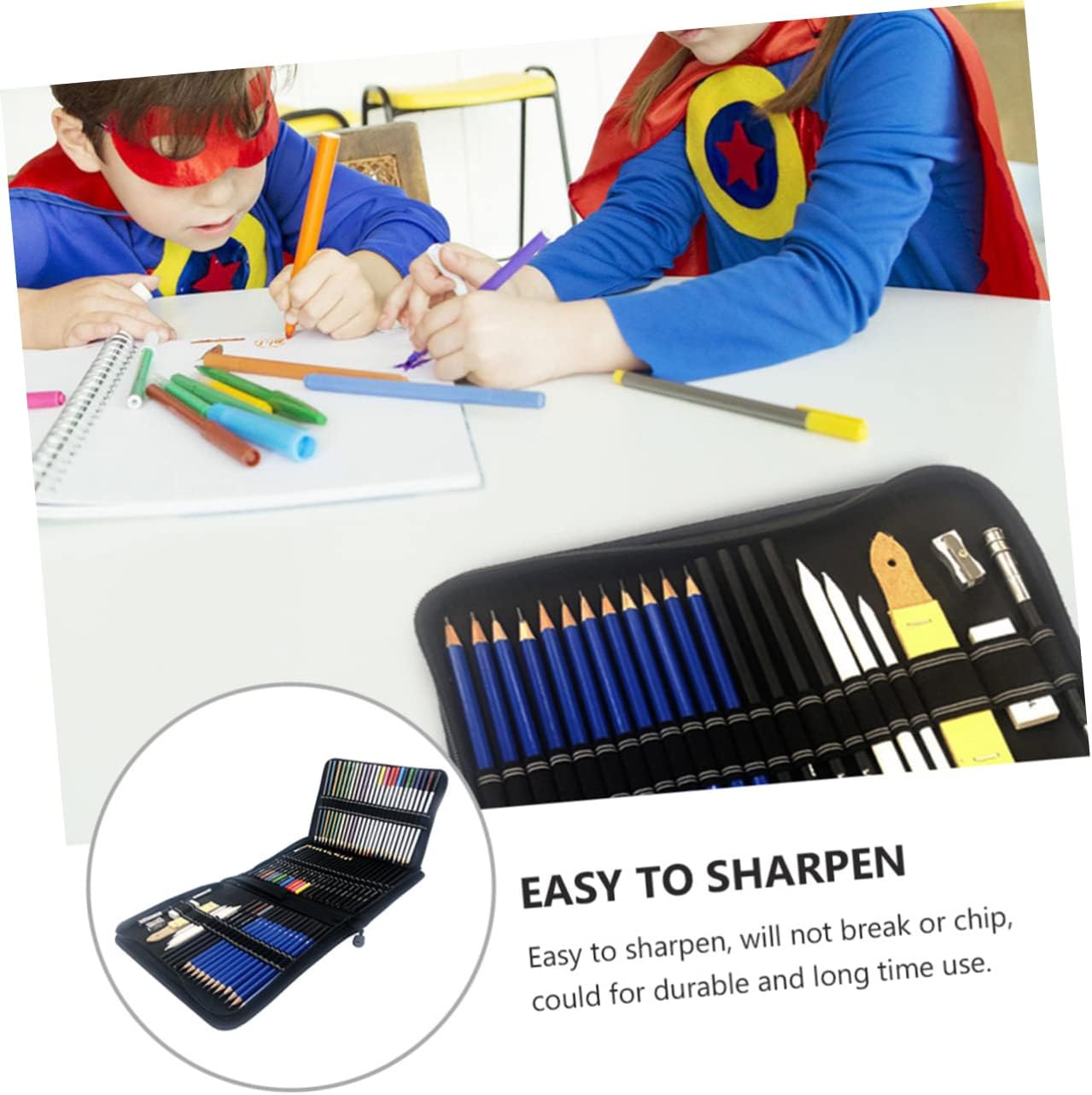 Art Sketch Supplies Sketching Pencil Set Drawing Pencils Kit for Students Artists