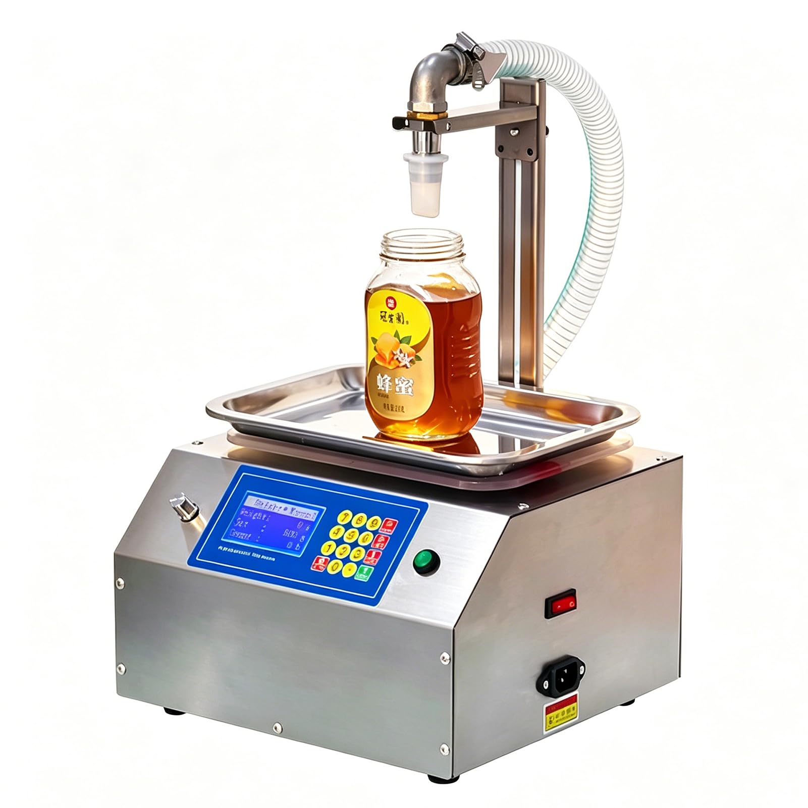 AVSMGP Viscous Liquid Filling Machine, 200W Gear Pump Filler - 7L/Min Flow, Adjustable Height for Honey Sesame Paste Peanut Butter Jam Oil Glue