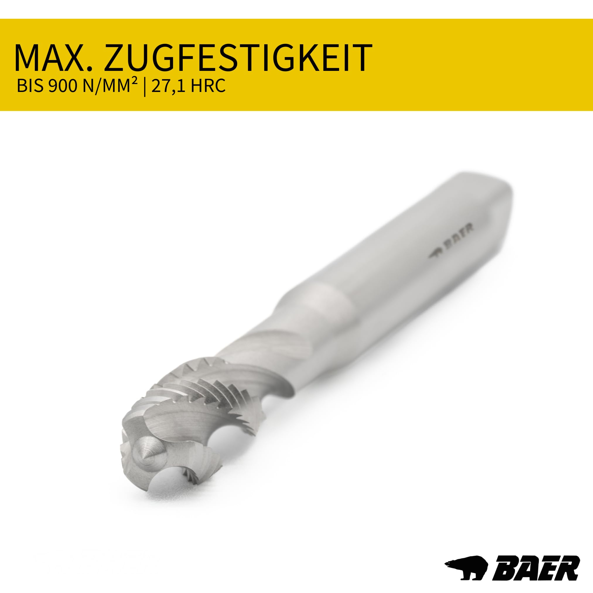 BAER Gewindeschneider Set M3-M12 HSSE | Maschinengewindebohrer Sackloch mit Kernlochbohrer | Gewindeschneidsatz metrisch | Profi Gewindebohrer Set Innengewinde Stahl Werkstatt Industrie