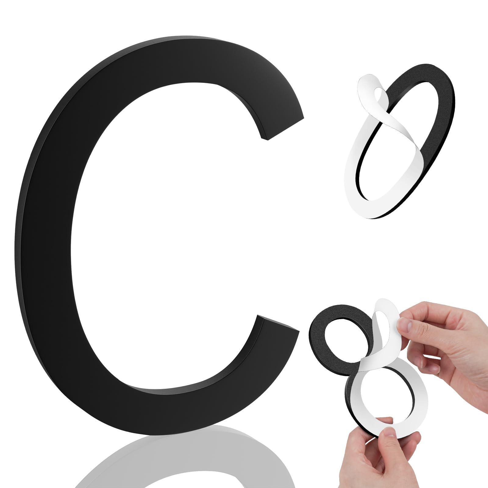 5 Inch House Numbers, Self-adhesive for Outside Mailbox House Number (C)