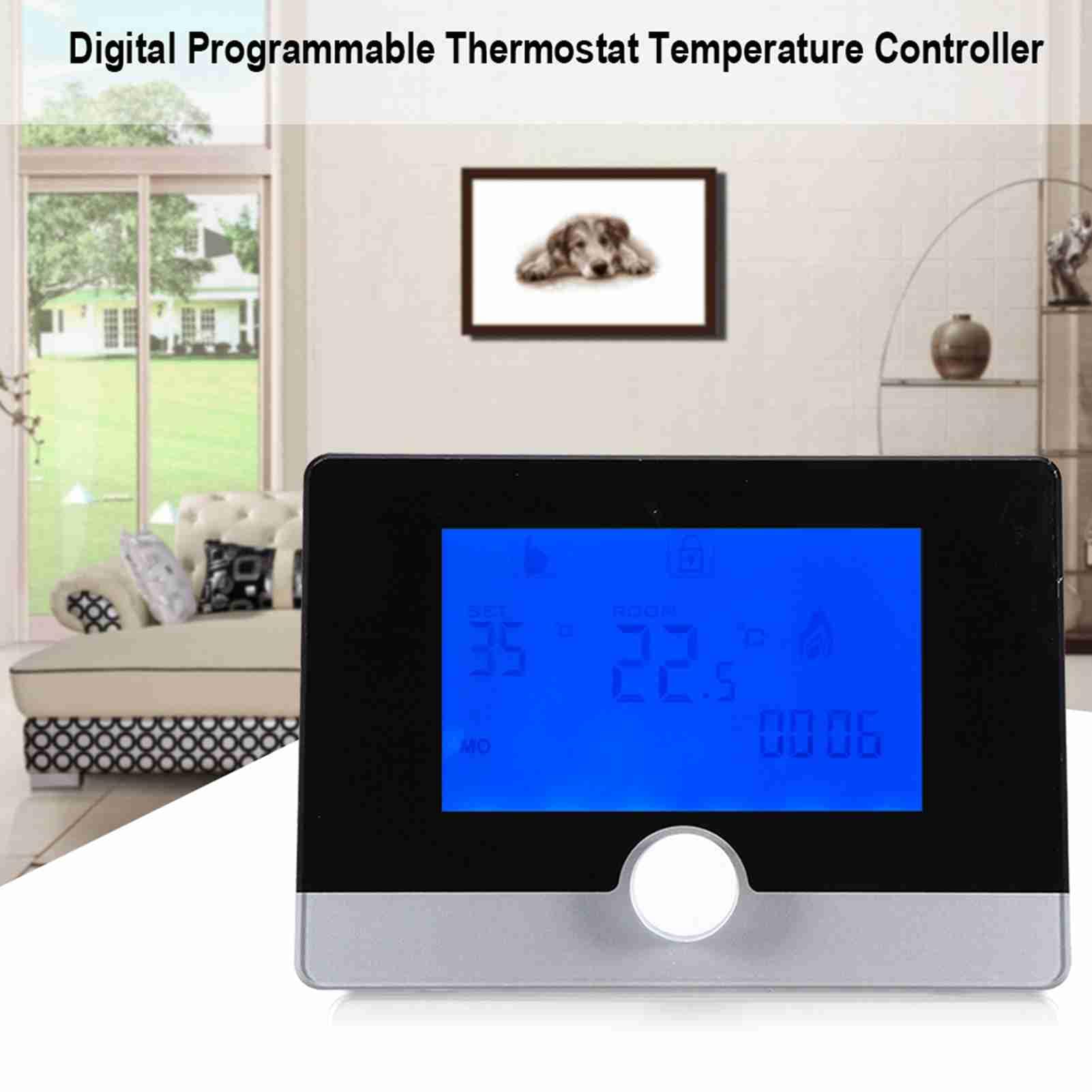 Termostato digitale programmabile per termostato per di riscaldamento a caldaia a parete(01)