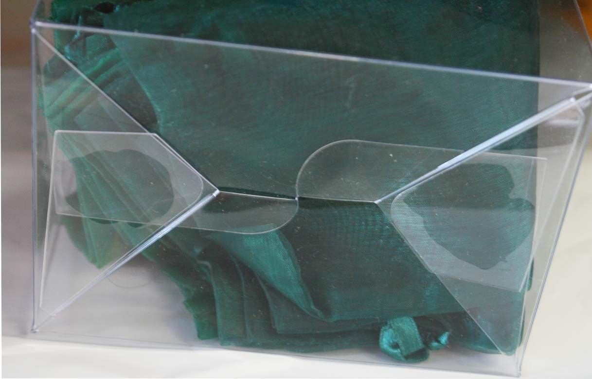 50 PCS 6 x 3 x 7" Clear Tuck Top Automatic Lock Bottom Plastic PVC Box