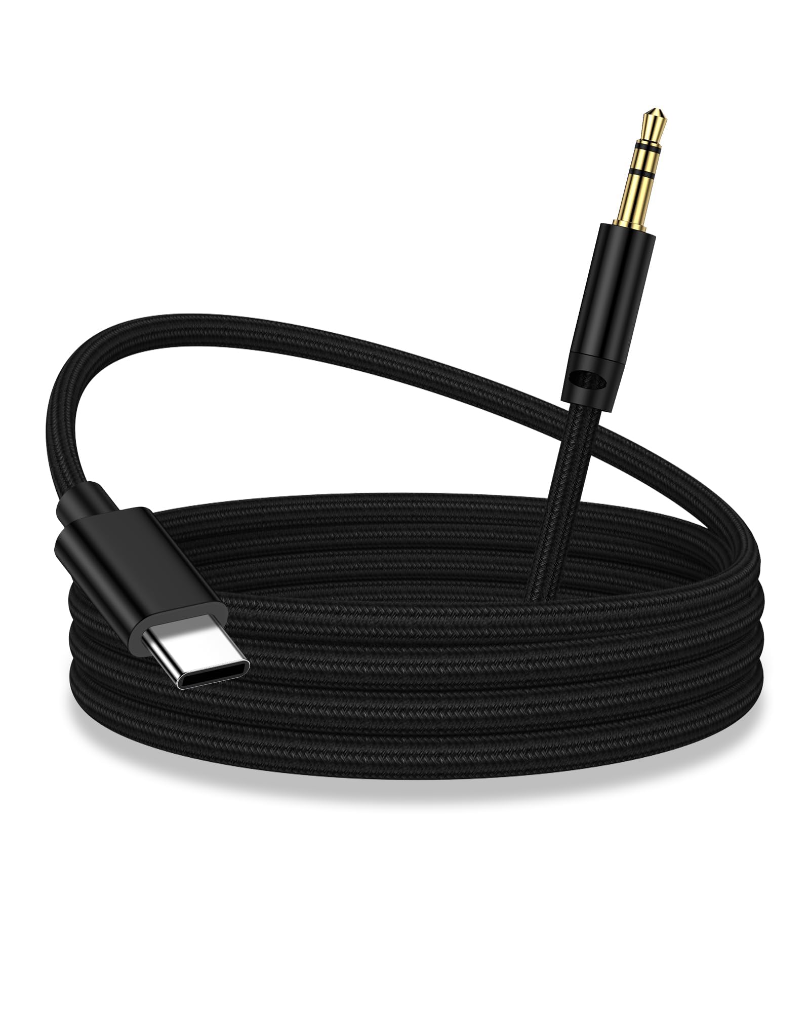 USB C to Aux Audio Cable, HiFi Stereo USBC to 3.5mm Aux Headphone Mini Jack Cable for Car 3FT, Type C to 3.5mm Headphone for iPhone 17 Pro Max/Pro/16/16e/15, Galaxy A17 S25 S24, Pixel10 9, iPad