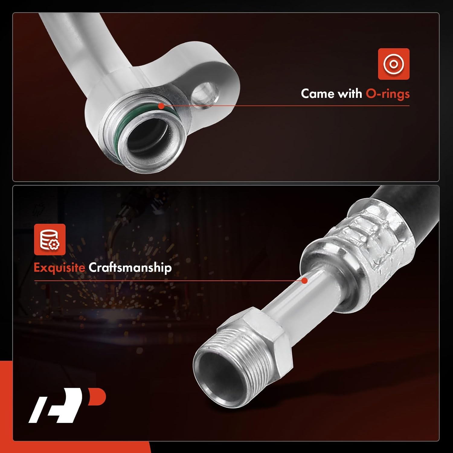 A-Premium A/C Suction Hose Assembly Compatible with Honda Pilot 2003-2004, Odyssey 1999-2004 & Acura MDX 2001-2002, 3.5L, Petrol, Compressor to Evap