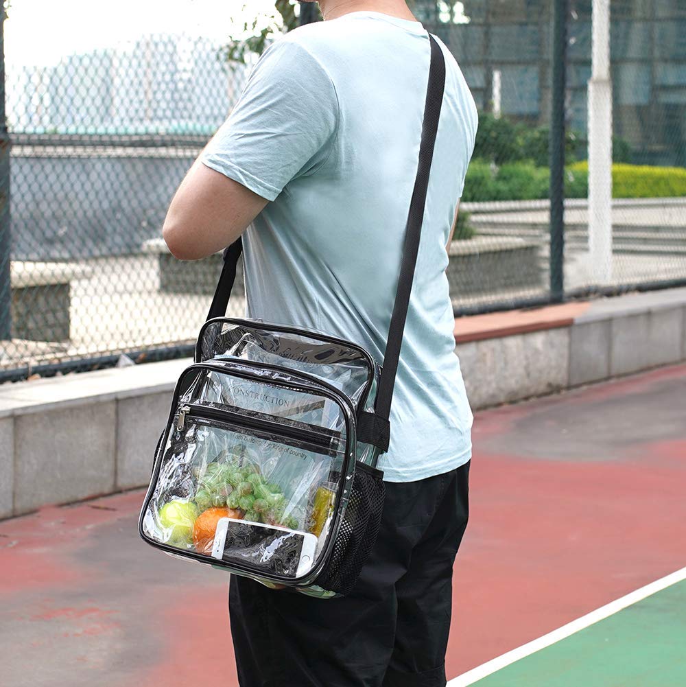 Bolso transparente aprobado por estadio con correa ajustable para conciertos